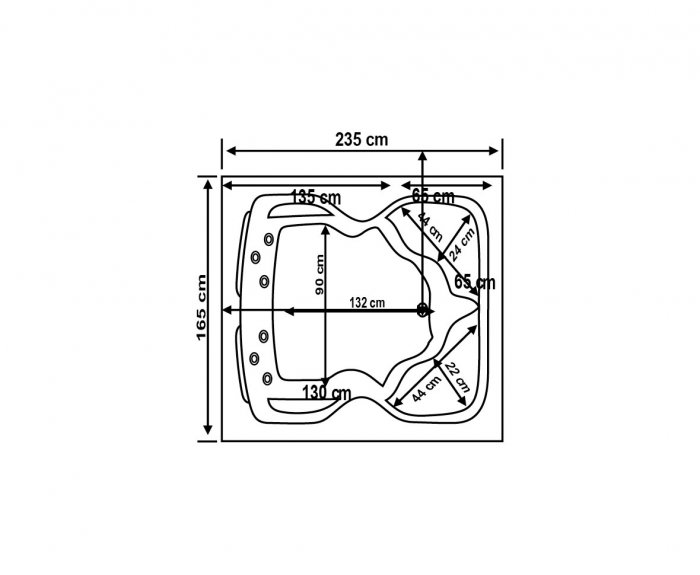 NIAGARA Spa Pool 165 X 235 cm SP2112