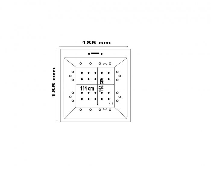 NIAGARA SPA POOL Square 185 cm